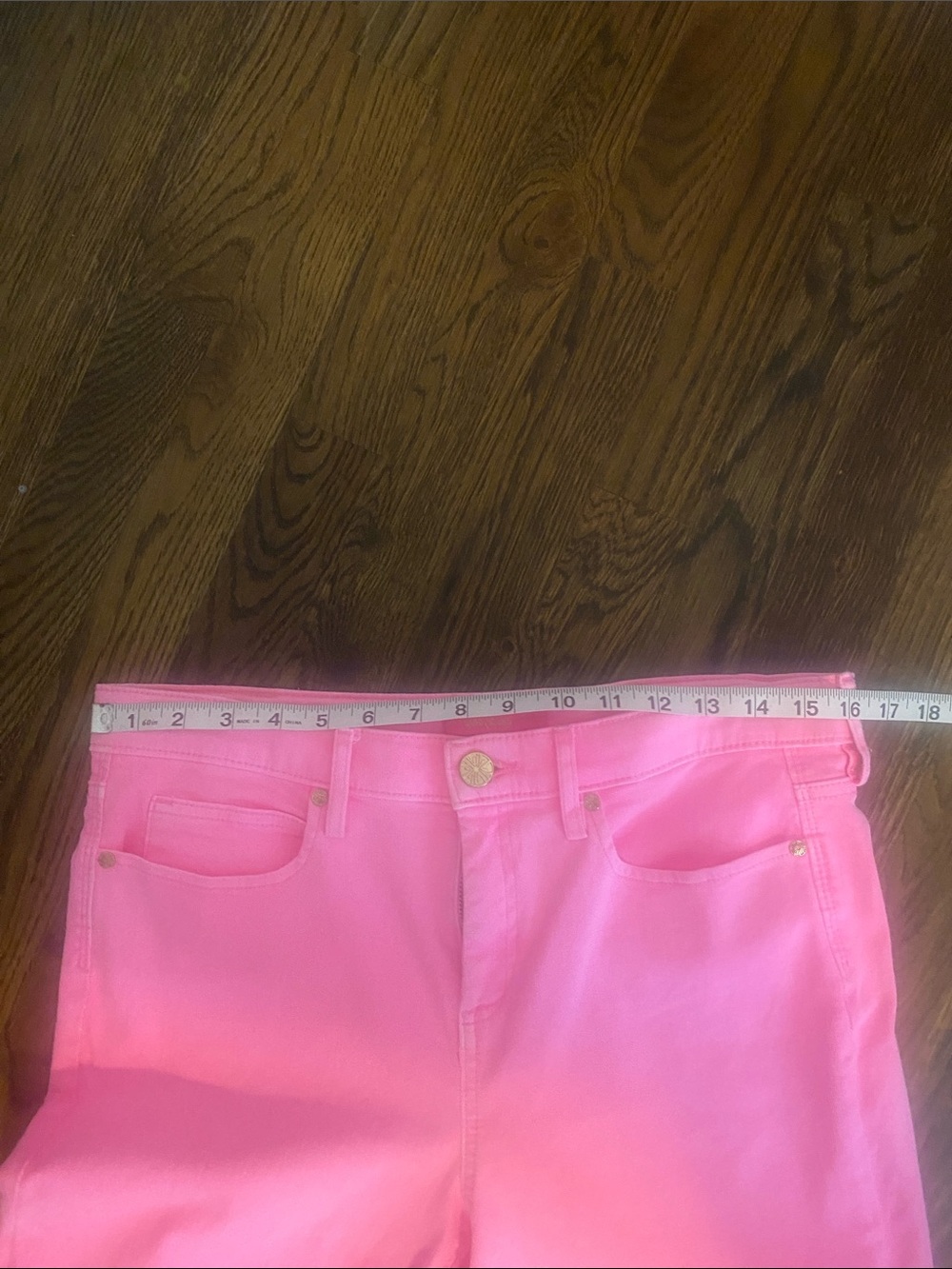 Lilly Pulitzer Neon Pink Cropped Straight Jeans - Picture 6 of 10